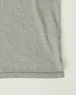Cross Crew Neck  Pocket Tee - Heather Grey