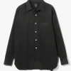 Double Collar Shirt - Black - 6oz Denim