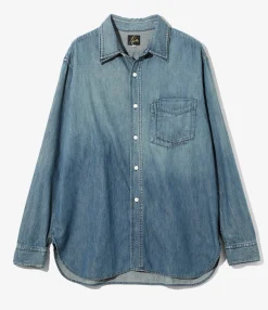 Double Collar Shirt - Blue - 6oz Denim