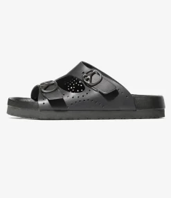 Double Strap Sandal - Black - Cowhide Lthr.