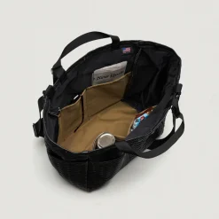 EG x BAGSINPROGRESS - Carry All Beach Bag - Black Quilted Fake Leather