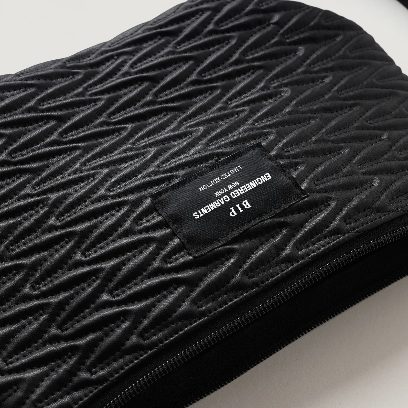 EG x BAGSINPROGRESS - Micro Tote - Black Quilted Fake Leather