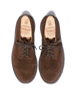EG x Tricker's - Women's Asymmetric Gibson - Brown - Suede - Morflex Sole