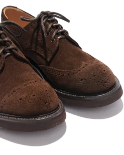 EG x Tricker's - Women's Asymmetric Gibson - Brown - Suede - Morflex Sole