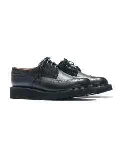 EG x Tricker's - Women's Brogue Shoe - Black - Multi Tone - Morflex Sole