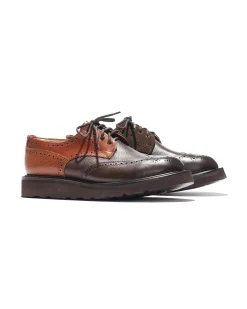 EG x Tricker's - Women's Brogue Shoe - Brown - Multi Tone - Morflex Sole