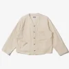 Engineer Short Jacket - Natural Cotton Heavy Basketweave