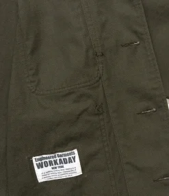 Engineer Short Jacket - Olive Heavyweight Cotton Ripstop