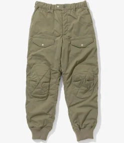 Engineered Garments x Nanga - Airborne Down Pant - Khaki - Flame Resistant Polyester Aramid Ripstop