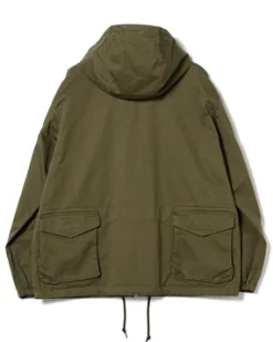 Engineered Garments x Pilgrim Surf Supply - Russel Zip Parka - Olive - Cotton Ventile