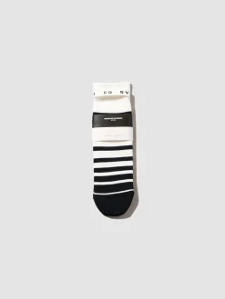 Engineered Garments x sawa takai - Stripe Socks - White / Black