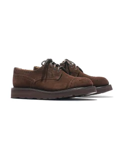 Engineered Garments x Tricker's Asymmetric Gibson - Brown Suede Morflex