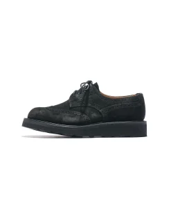 Engineered Garments x Tricker's Asymmetric Gibson - Black Suede Morflex