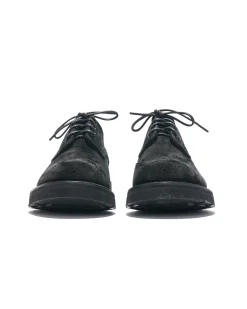 Engineered Garments x Tricker's Asymmetric Gibson - Black Suede Morflex