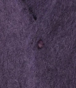 EP Mohair Cardigan - Purple - Solid
