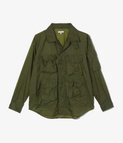 Explorer Shirt Jacket - Olive Nylon Micro Ripstop