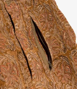 Fatigue Short - Khaki Floral Corduroy