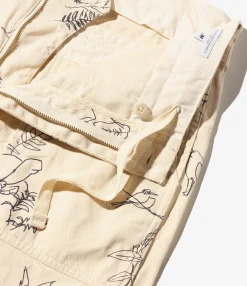 Fatigue Short - Natural Animal Print 6.5oz Flat Twill