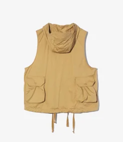 Field Vest - Khaki Cotton Superfine Twill