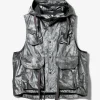 Field Vest - Silver Nylon Shadow Print