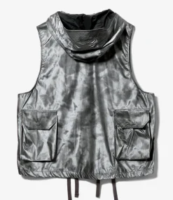 Field Vest - Silver Nylon Shadow Print