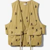 Fowl Vest - Khaki Gecko Embroidery