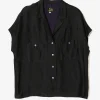 French Sleeve Cowboy Blouse - Purple - R/AC Square Dot Jacquard