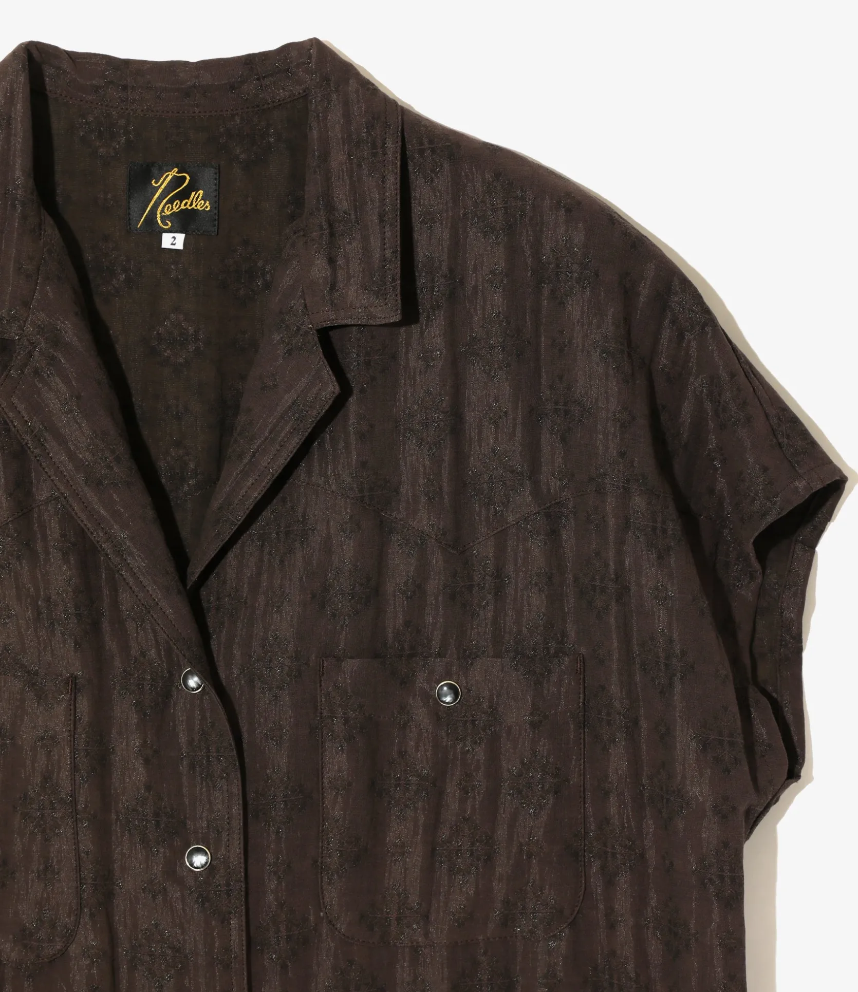 French Sleeve Cowboy Blouse - Bordeaux - Bright Foulard
