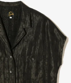 French Sleeve Cowboy Blouse - Black - Bright Foulard