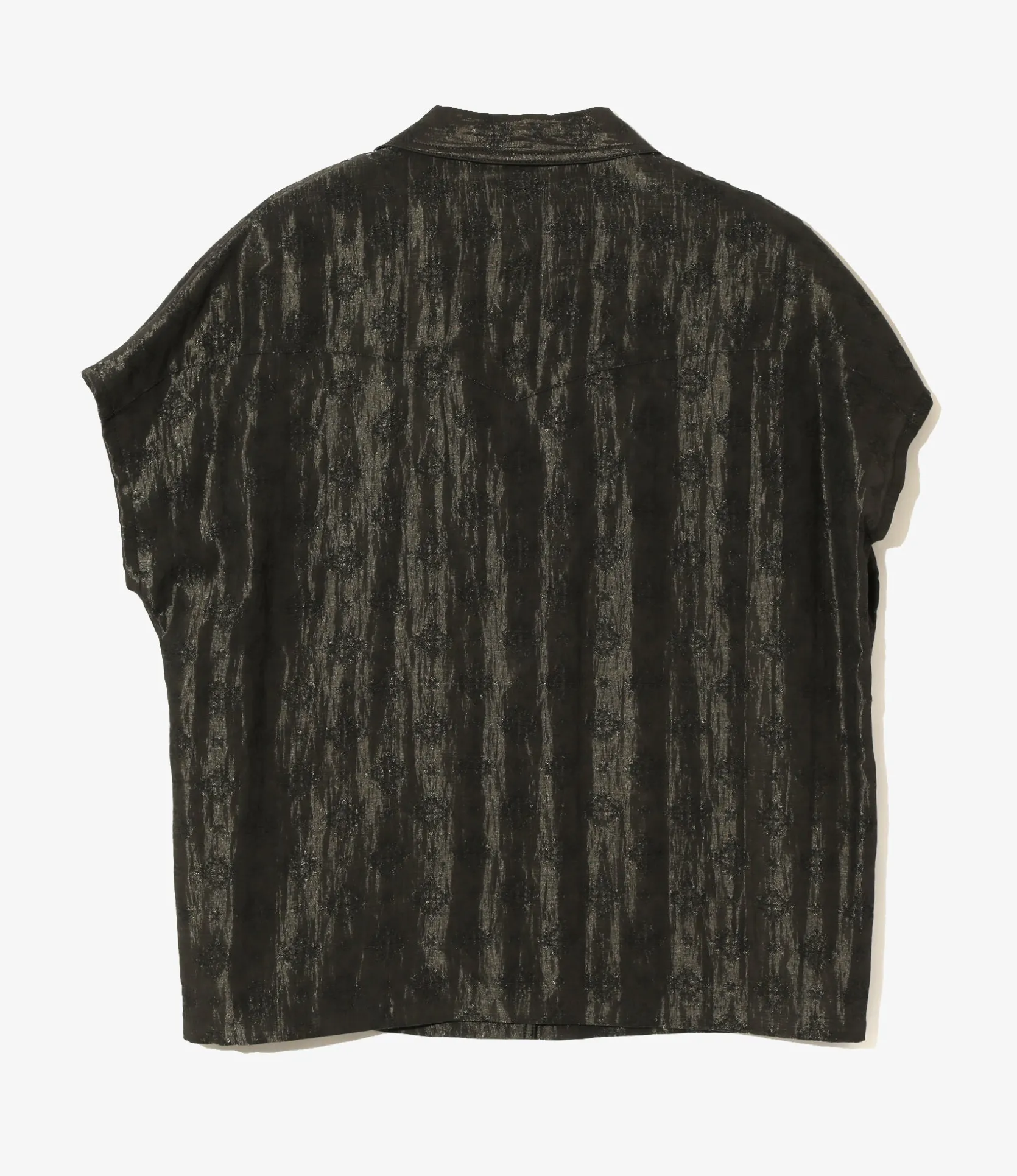 French Sleeve Cowboy Blouse - Black - Bright Foulard