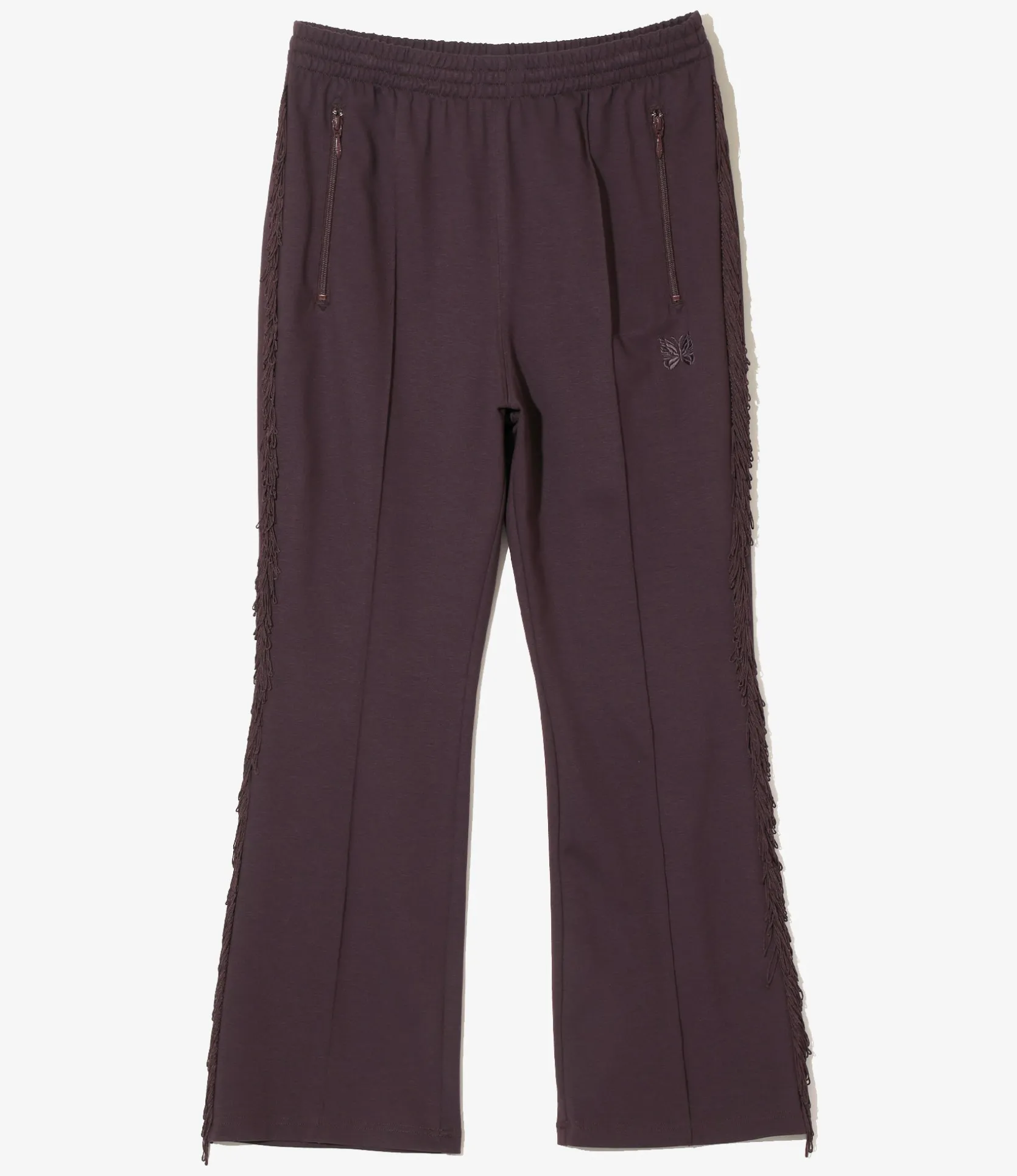 Fringe Boot-Cut Track Pant - Purple - Rayon Jersey