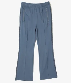 Fringe Boot-Cut Track Pant - Slate Blue - Rayon Jersey