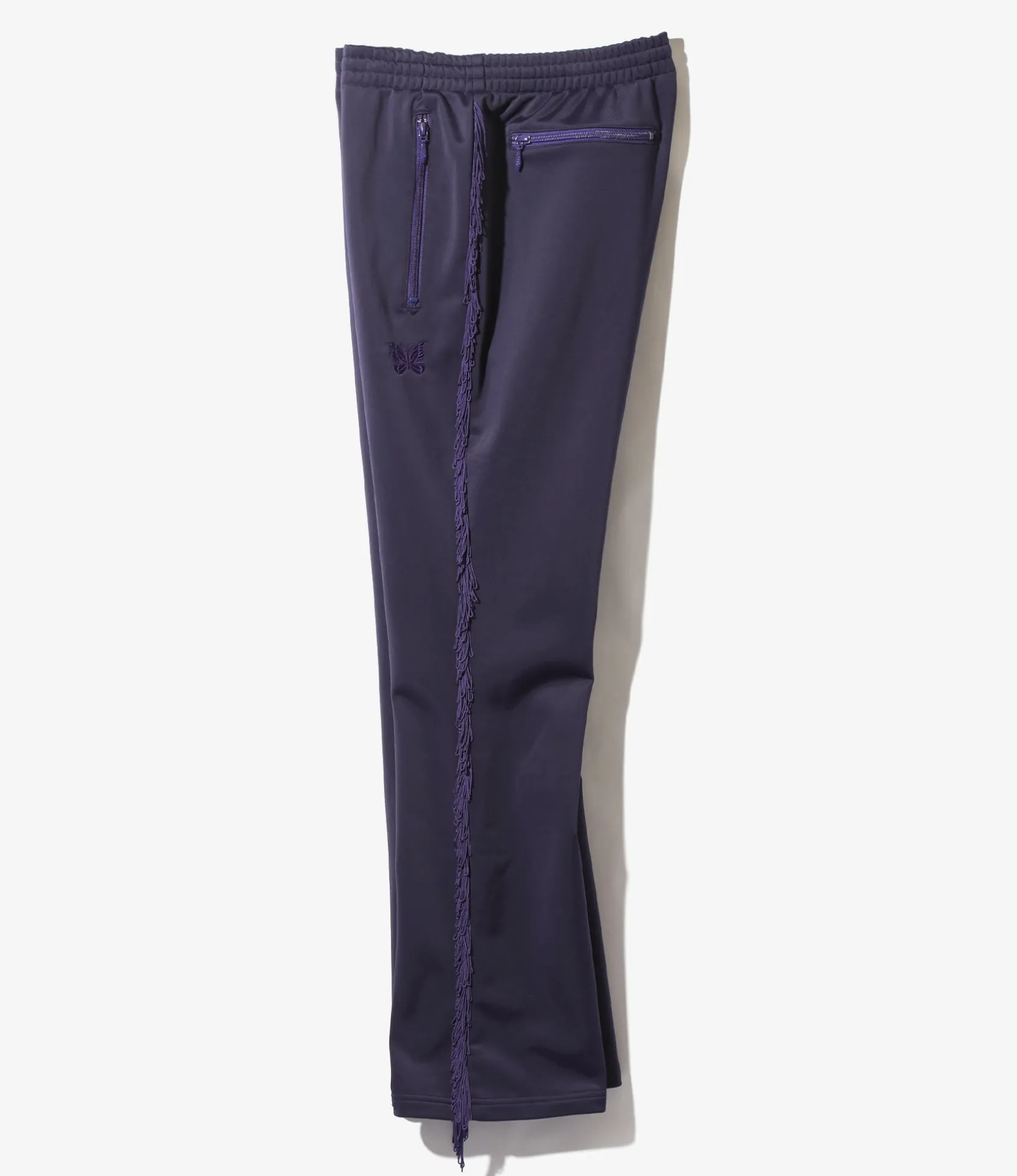Fringe Boot-Cut Track Pant - Eggplant - PE/TA Bright Jersey