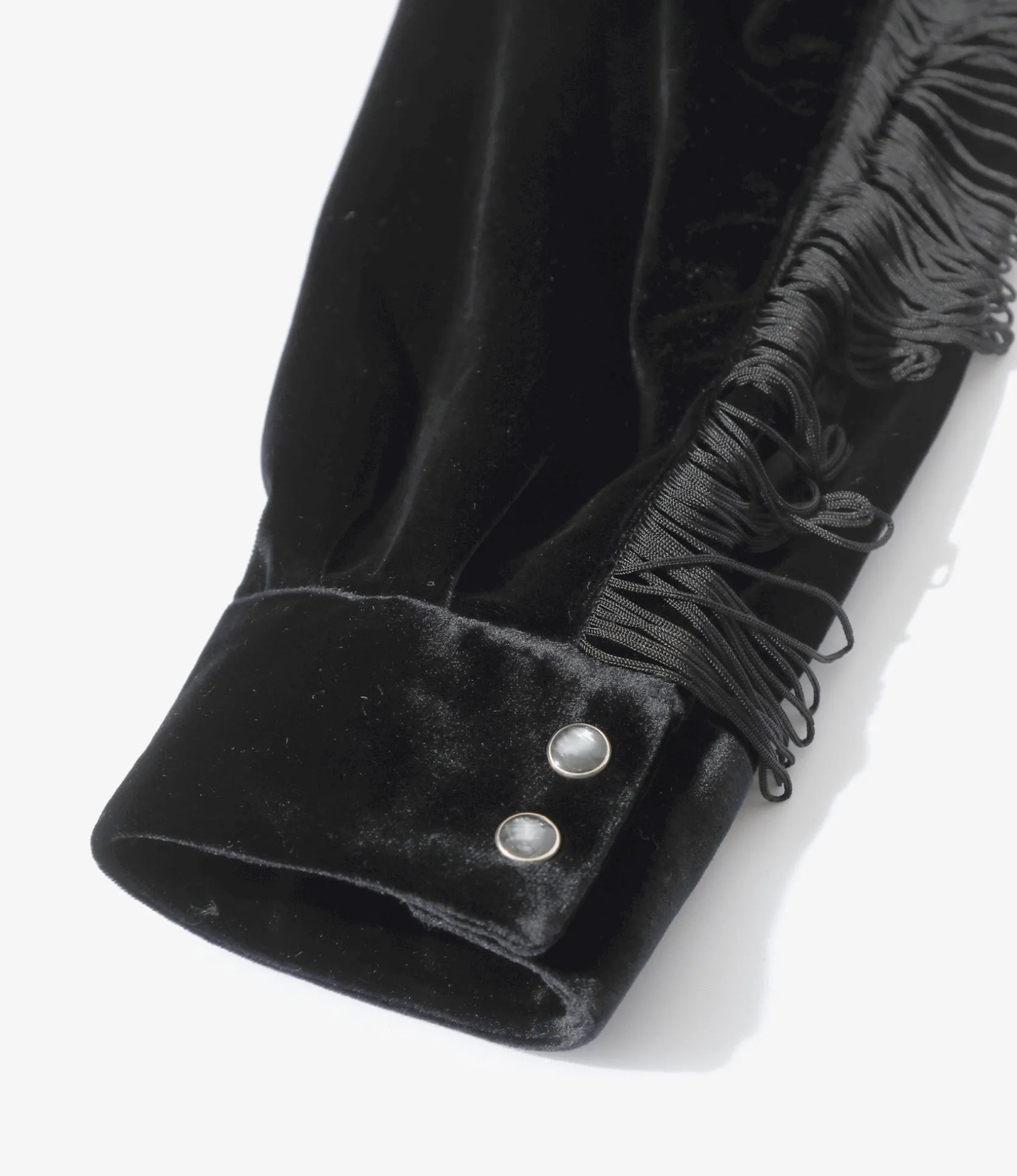 Fringe One-Up Shirt - Black - TA/PE Velour