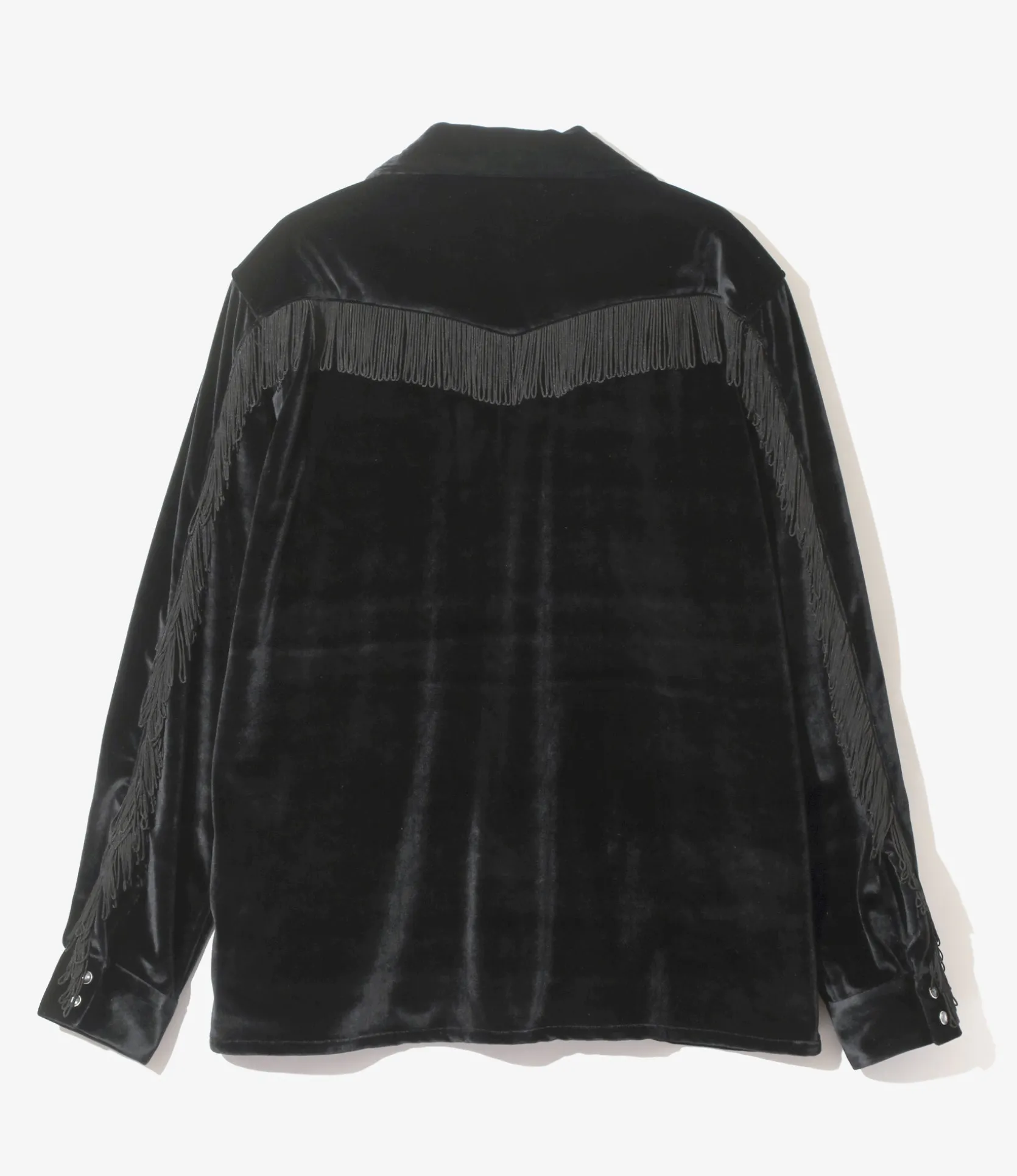 Fringe One-Up Shirt - Black - TA/PE Velour