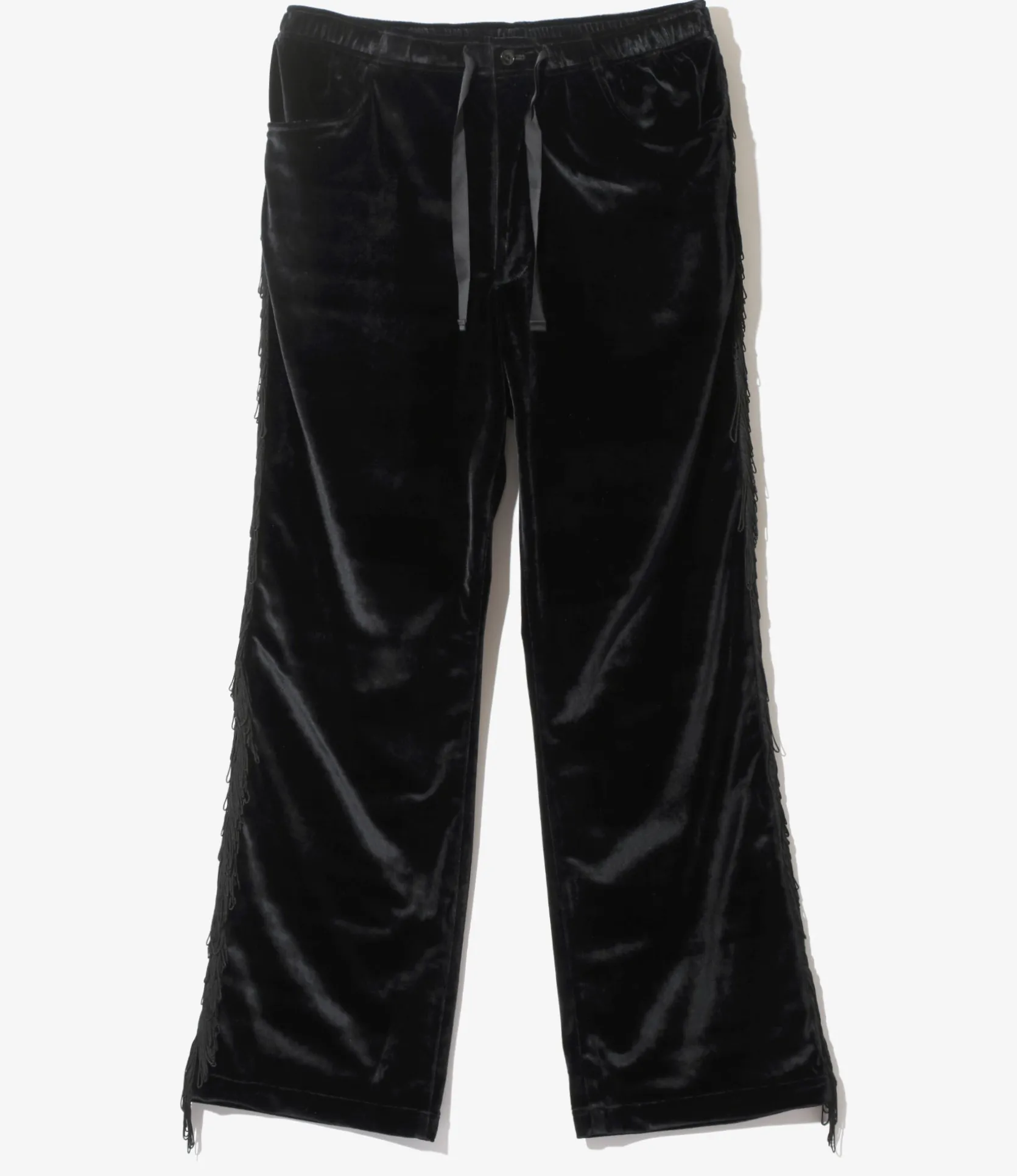 Fringe String Easy Pant - Black - TA/PE Velour