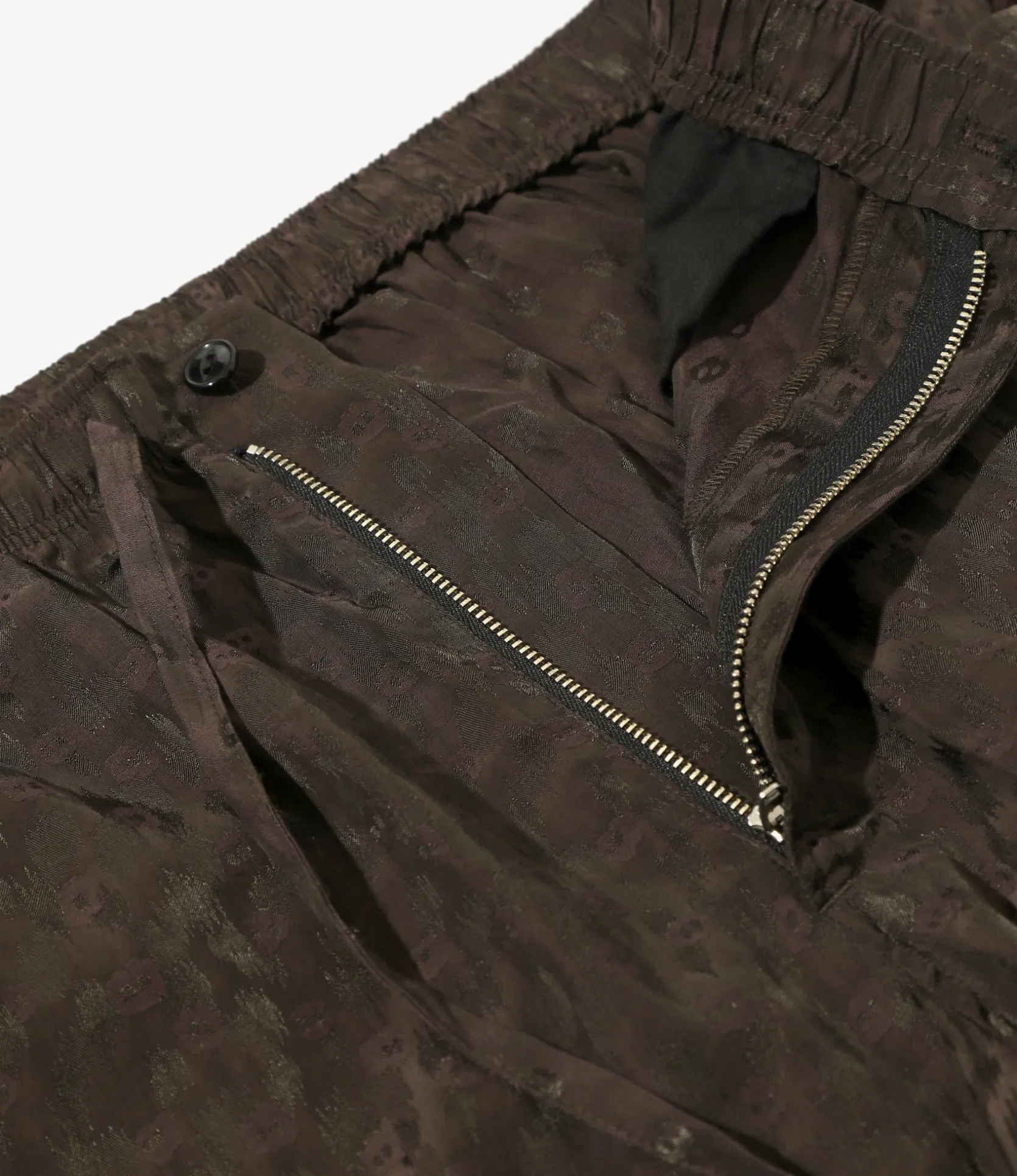 Fringe String Pant - Dk.Brown - R/C Leopard Jacquard