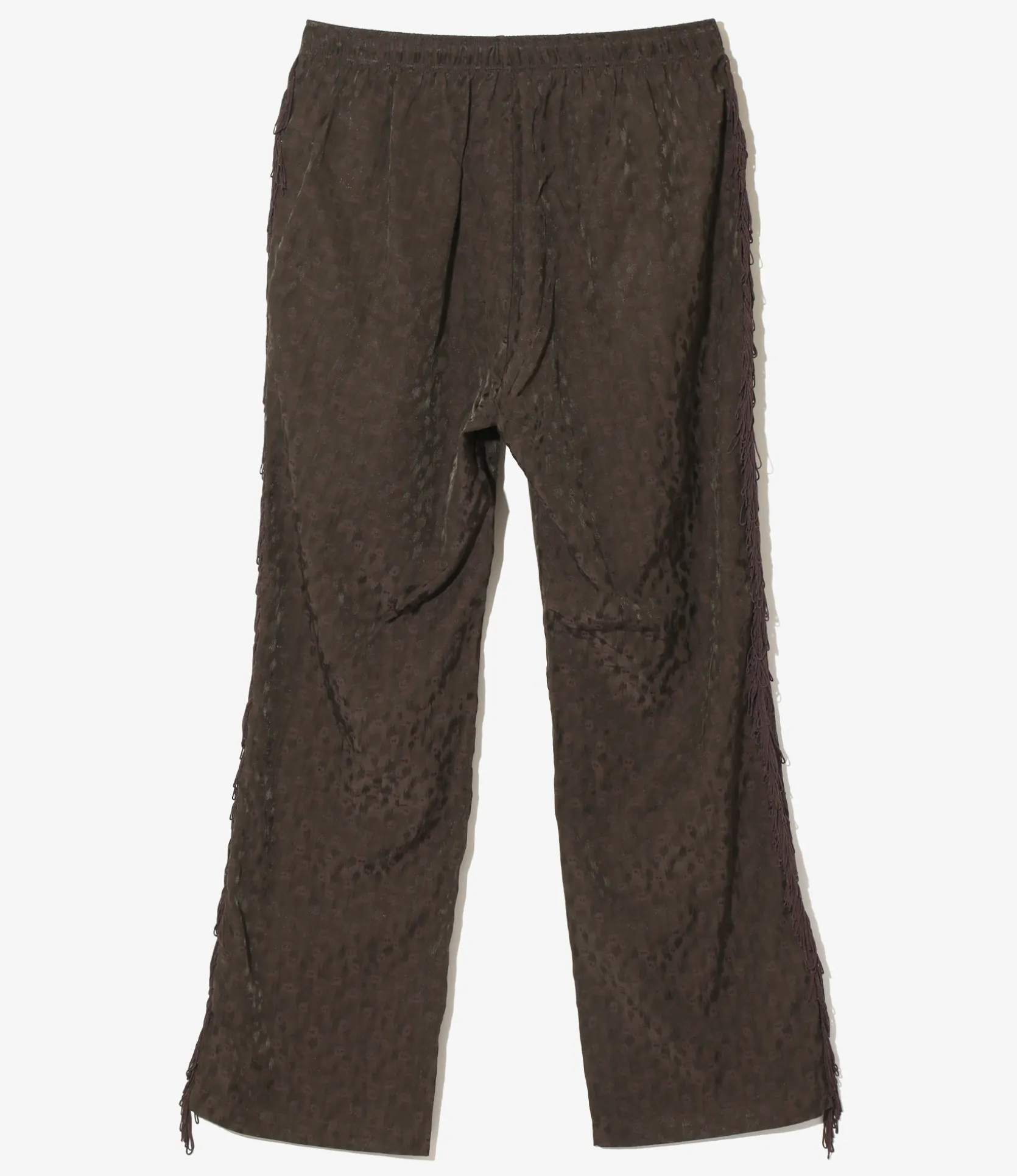 Fringe String Pant - Dk.Brown - R/C Leopard Jacquard