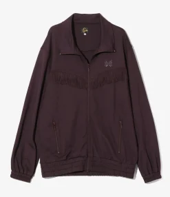 Fringe Track Jacket - Purple - Rayon Jersey