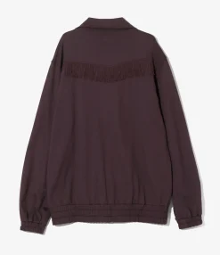 Fringe Track Jacket - Purple - Rayon Jersey