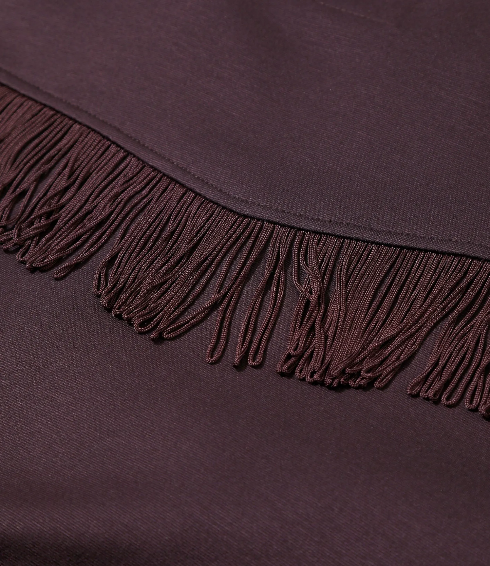Fringe Track Jacket - Purple - Rayon Jersey