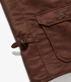 G8 Jacket - Brown Polyester Fake Suede