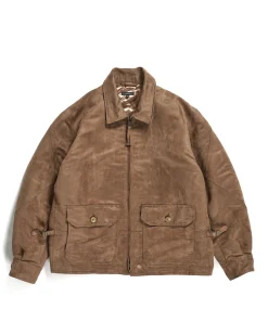 G8 Jacket - Khaki Polyester Fake Suede