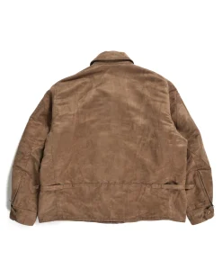 G8 Jacket - Khaki Polyester Fake Suede