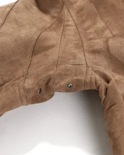G8 Jacket - Khaki Polyester Fake Suede