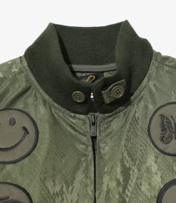 G-8 Jacket - Olive - Python Jacquard Sateen