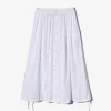 Gather Skirt - White 100's 2Ply Broadcloth