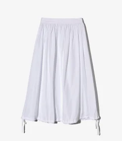 Gather Skirt - White 100's 2Ply Broadcloth