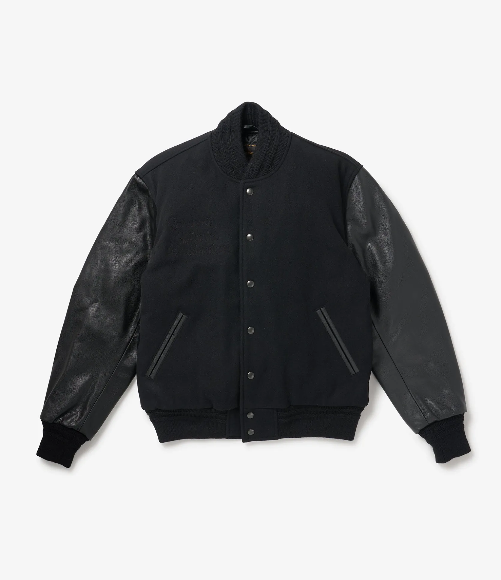 GDP x Golden Bear Varsity Jacket - Black/Black