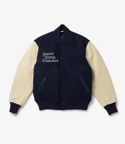 GDP x Golden Bear Varsity Jacket - Navy/Cream